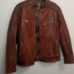NWOT Fashion Creaciones Brown Leather Jacket